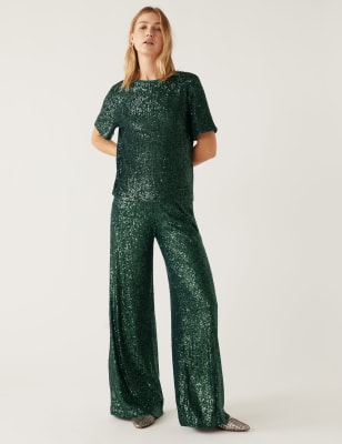 sequin trousers