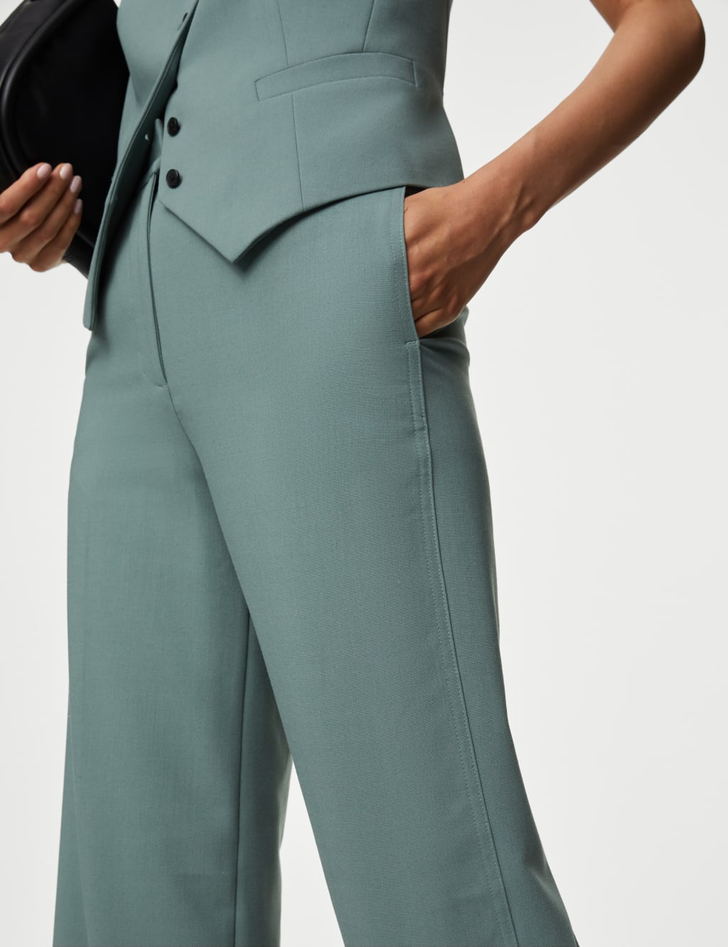 Woven Wide Leg Trousers image 3