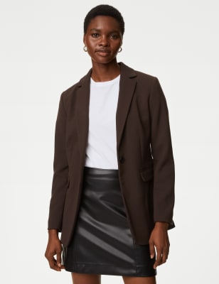 

Womens M&S Collection Tailored Single Breasted Blazer - Bitter Chocolate, Bitter Chocolate