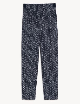 Cotton Rich Polka Dot Slim Fit Trousers