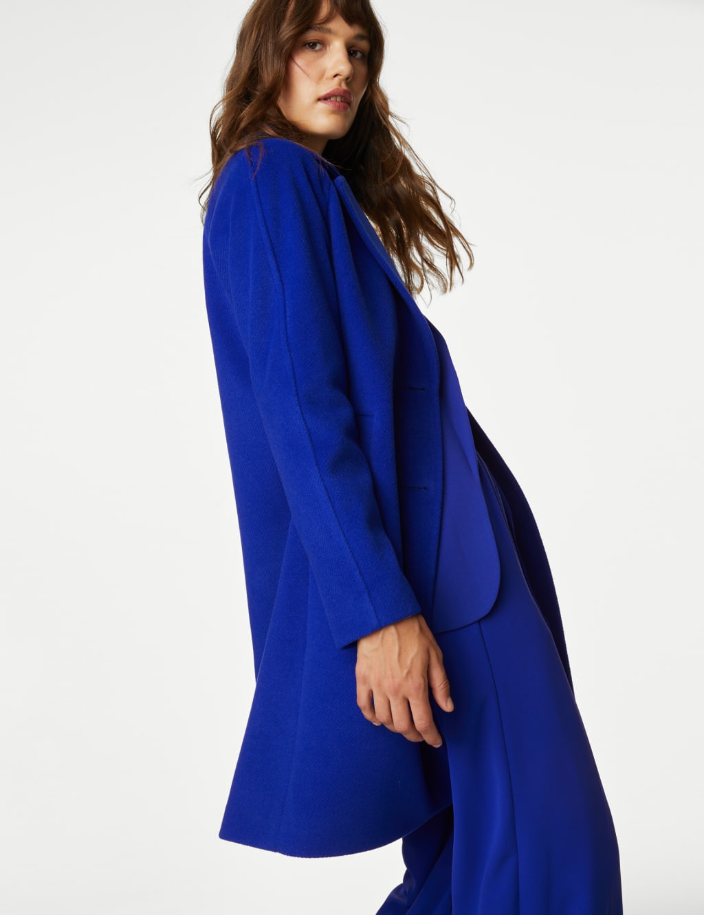Polyester Solid Color Plus Size Coat mml0477