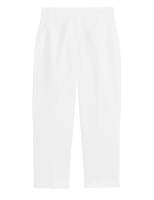 

Womens M&S Collection Schmal geschnittene 3/4-Hose aus Baumwollmischgewebe - Ivory, Ivory