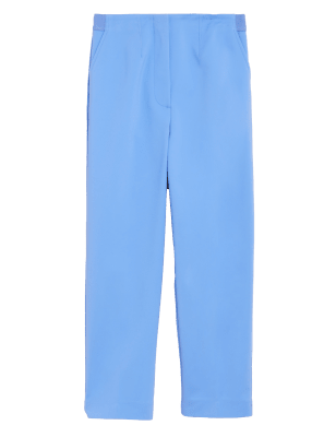 

Womens M&S Collection Schmal geschnittene 3/4-Hose aus Baumwollmischgewebe - Fresh Blue, Fresh Blue