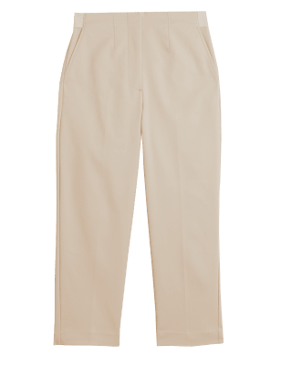 

Womens M&S Collection Cotton Blend Slim Fit Cropped Trousers - Sand, Sand