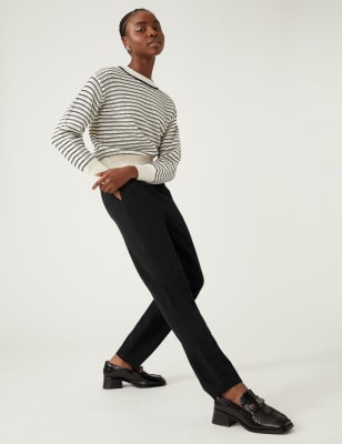 Lyocell Elasticated Waist Trousers | M&S AU