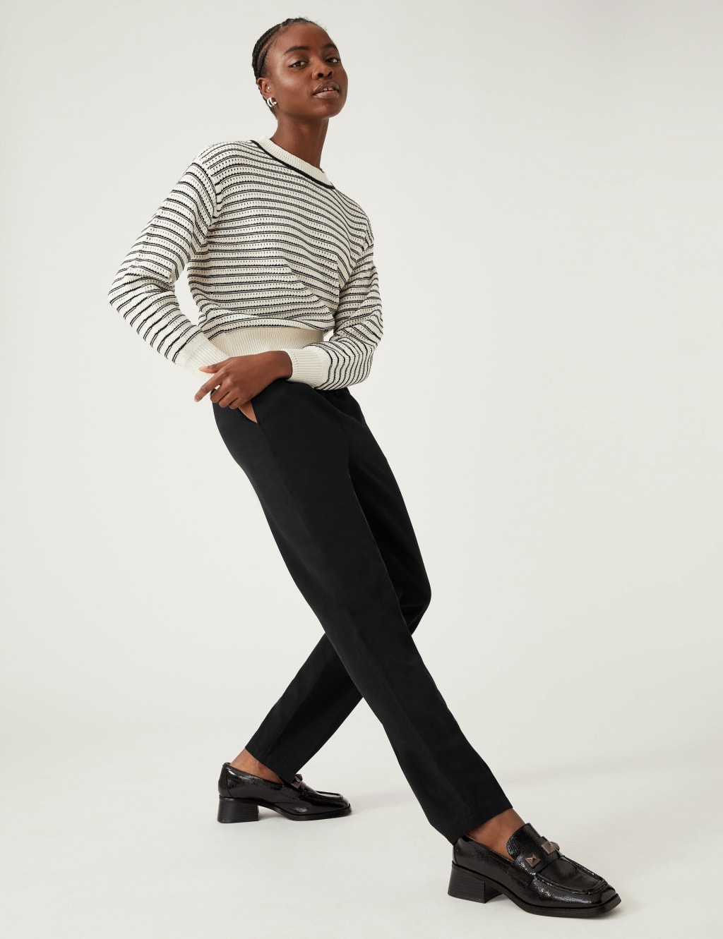 Lyocell Elasticated Waist Trousers image 1