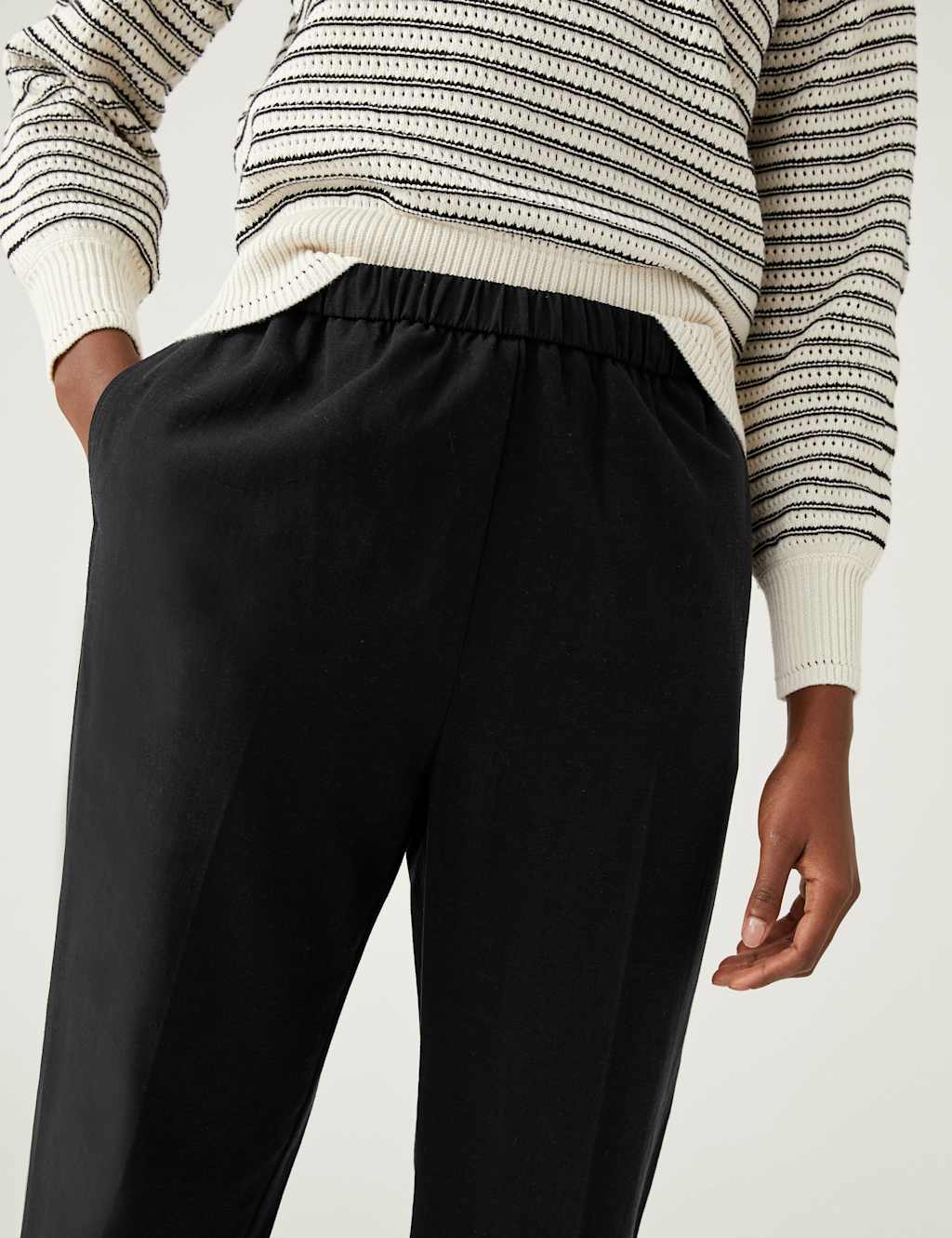 Lyocell Elasticated Waist Trousers image 3