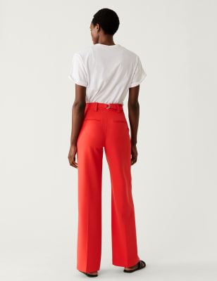 Wide Leg Tab Trousers