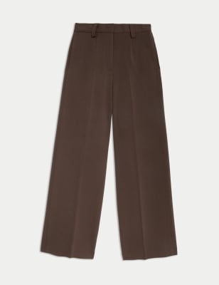 Crepe Tab Detail Wide Leg Trousers 6 of 6