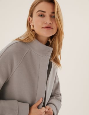 

Womens M&S Collection Funnel Neck Bomber Jacket - Neutral, Neutral