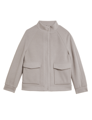 Funnel Neck Bomber Jacket