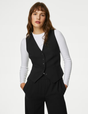 Marks and spencer 2025 black waistcoat