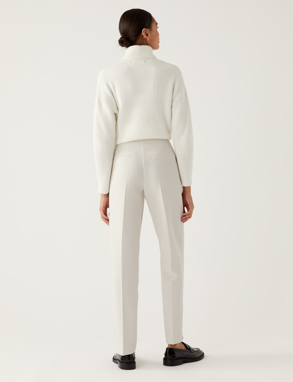 Zip Detail Straight Leg Trousers image 3