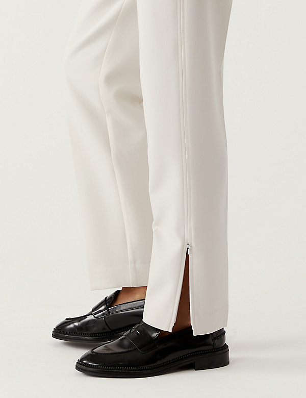 Zip Detail Straight Leg Trousers - BE