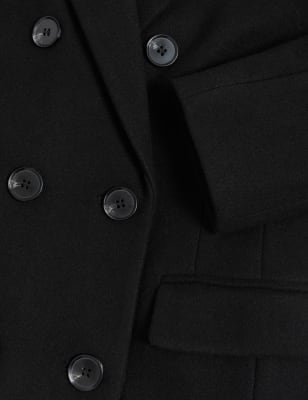 

M&S Collection Abrigo largo de doble botonadura de corte sastreWomens - Black, Black