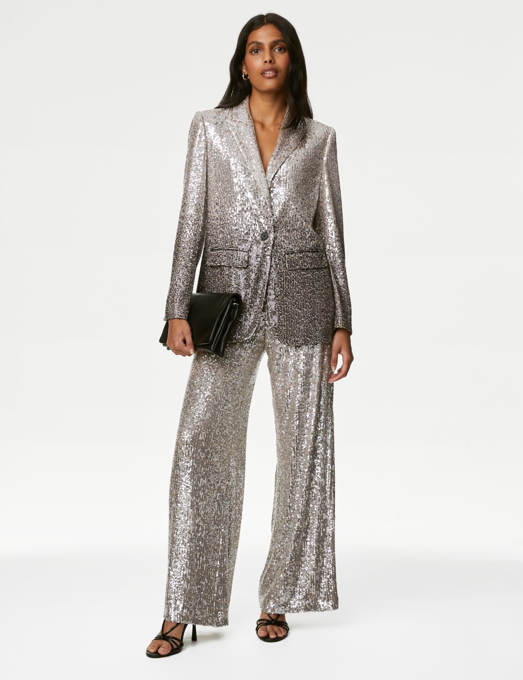 Tailored Sequin Single Breasted Blazer image 1