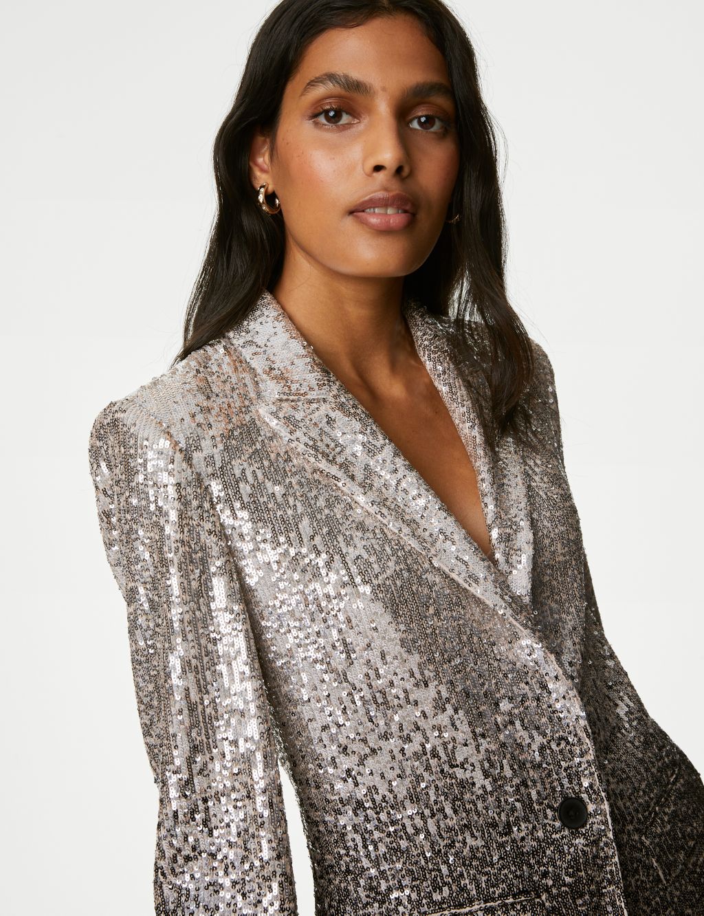 Tailored Sequin Single Breasted Blazer image 3