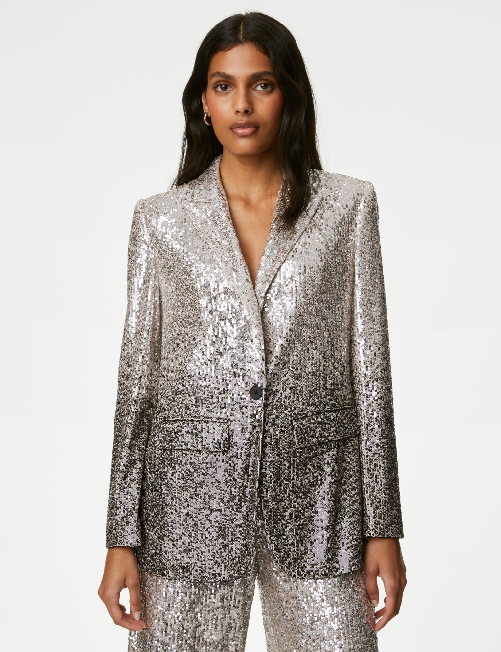 Tailored Sequin Single Breasted Blazer image 5