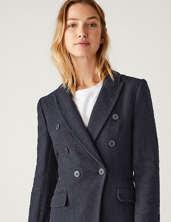 Tweed Tailored Double Breasted Blazer - KW