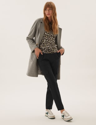 

Womens M&S Collection Smart Cargo Tapered Trousers - Black, Black