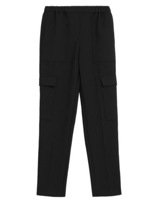 M&S Womens Smart Cargo Tapered Trousers