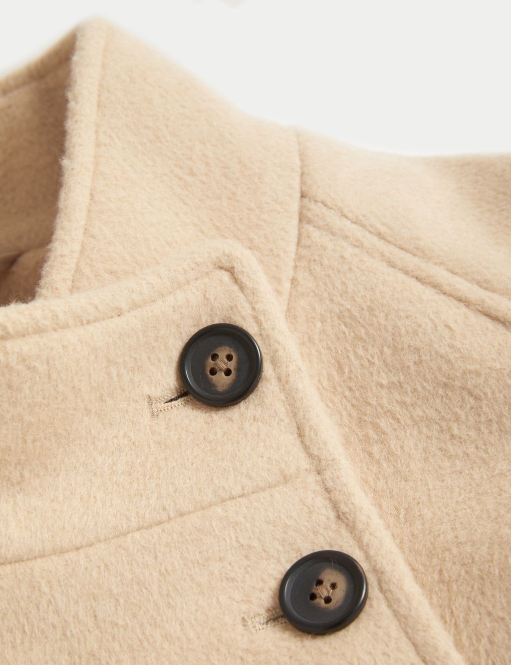 Belted Funnel Neck Wrap Coat with Wool image 6