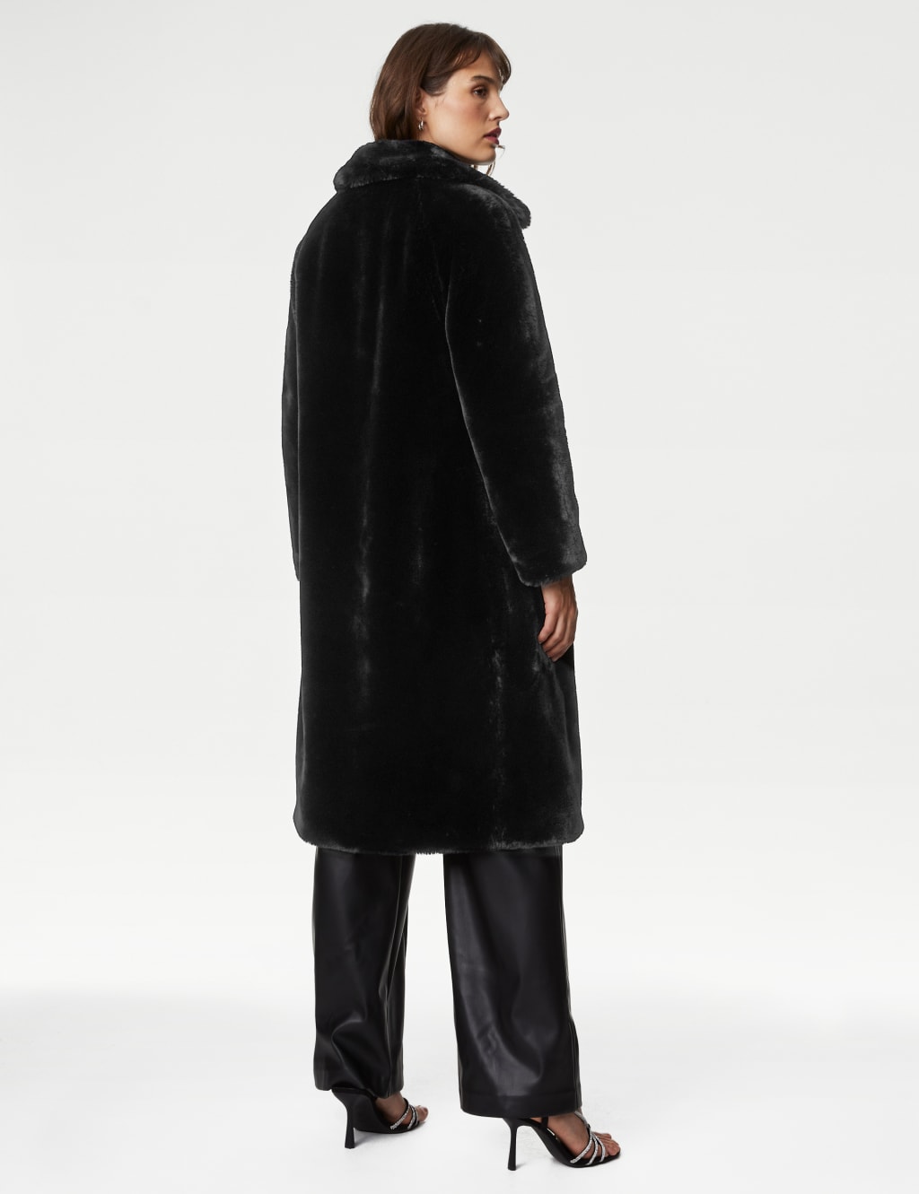 Faux Fur Longline Coat image 5
