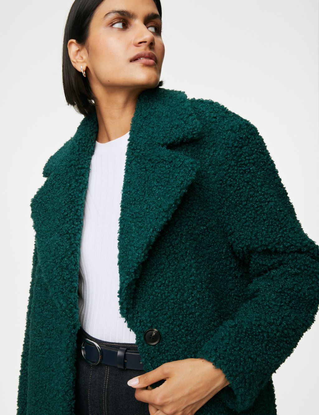 Textured Double Breasted Tailored Coat image 1