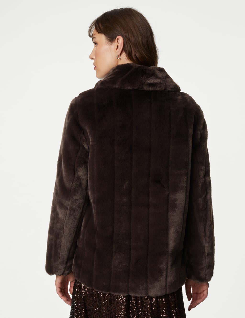 Faux Fur Textured Short Coat image 5