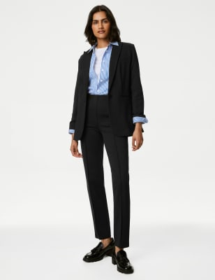 

Womens M&S Collection Jersey Relaxed Single Breasted Blazer - Black, Black