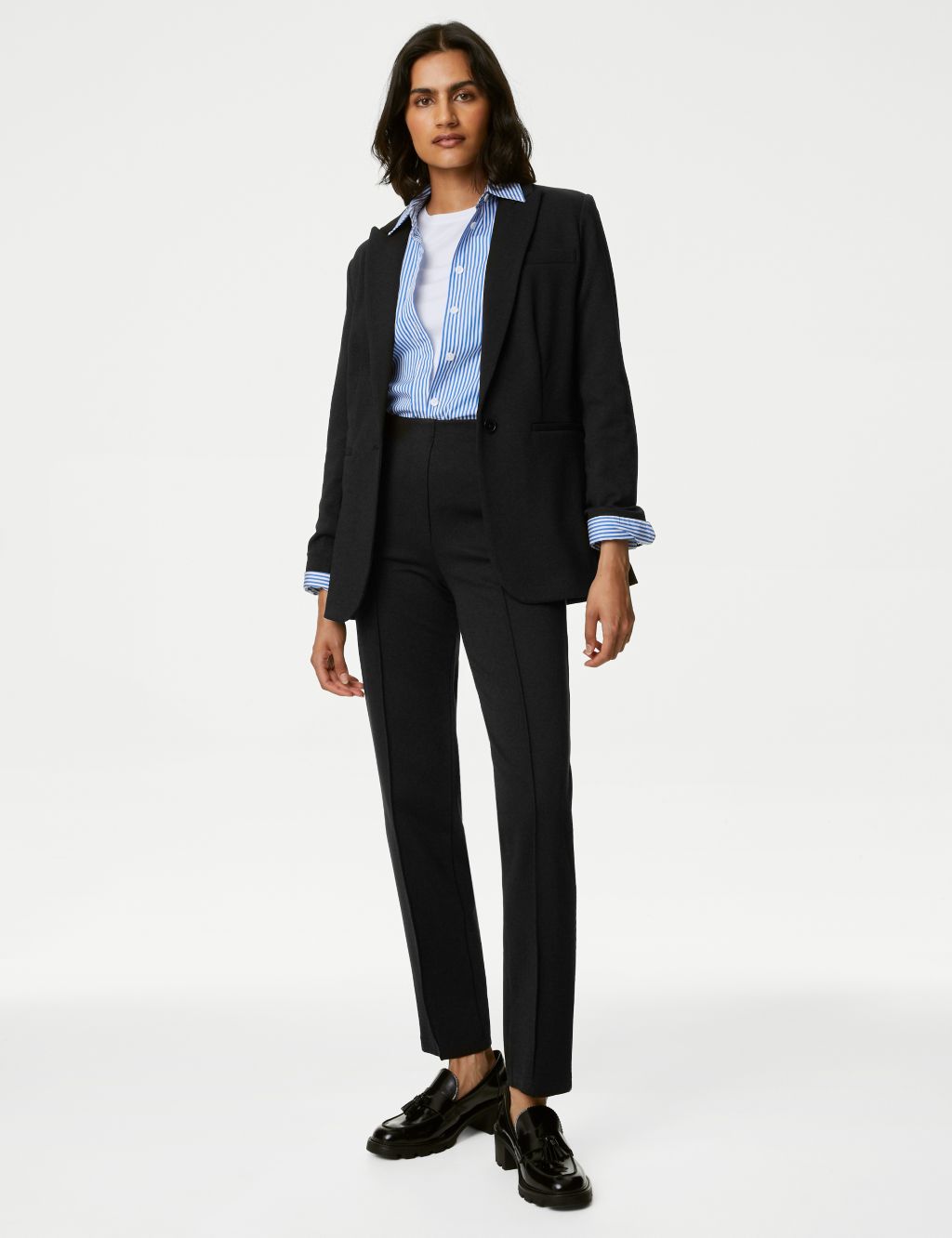 Jersey Relaxed Single Breasted Blazer image 1