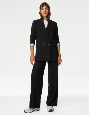 

Womens M&S Collection Relaxed Double Breasted Blazer - Black, Black