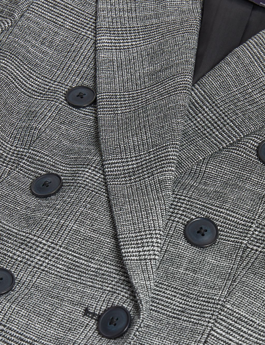 Tailored Checked Double Breasted Blazer image 8