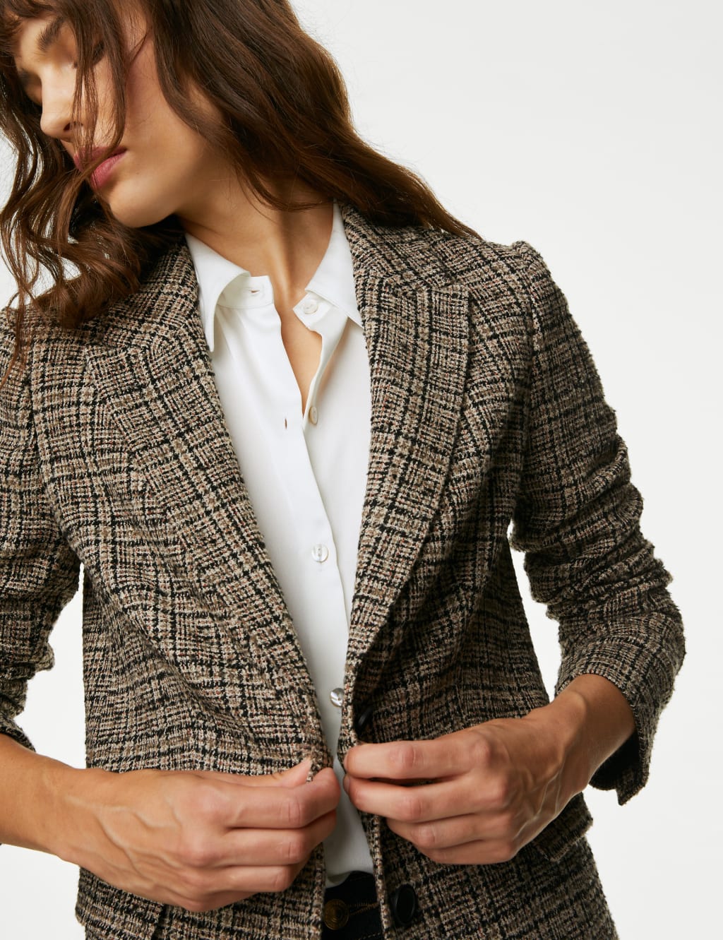 Tweed Relaxed Checked Blazer image 6