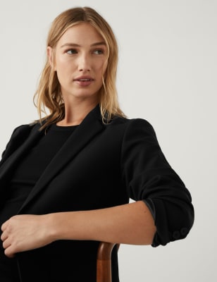 

Womens M&S Collection Tailored Single Breasted Blazer - Black, Black