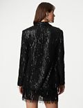 Relaxed Sequin Single Breasted Blazer