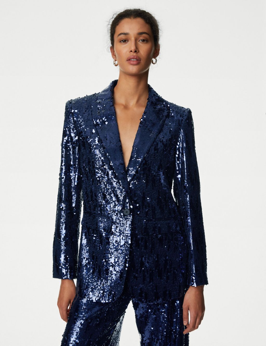 Tailored Sequin Single Breasted Blazer image 1