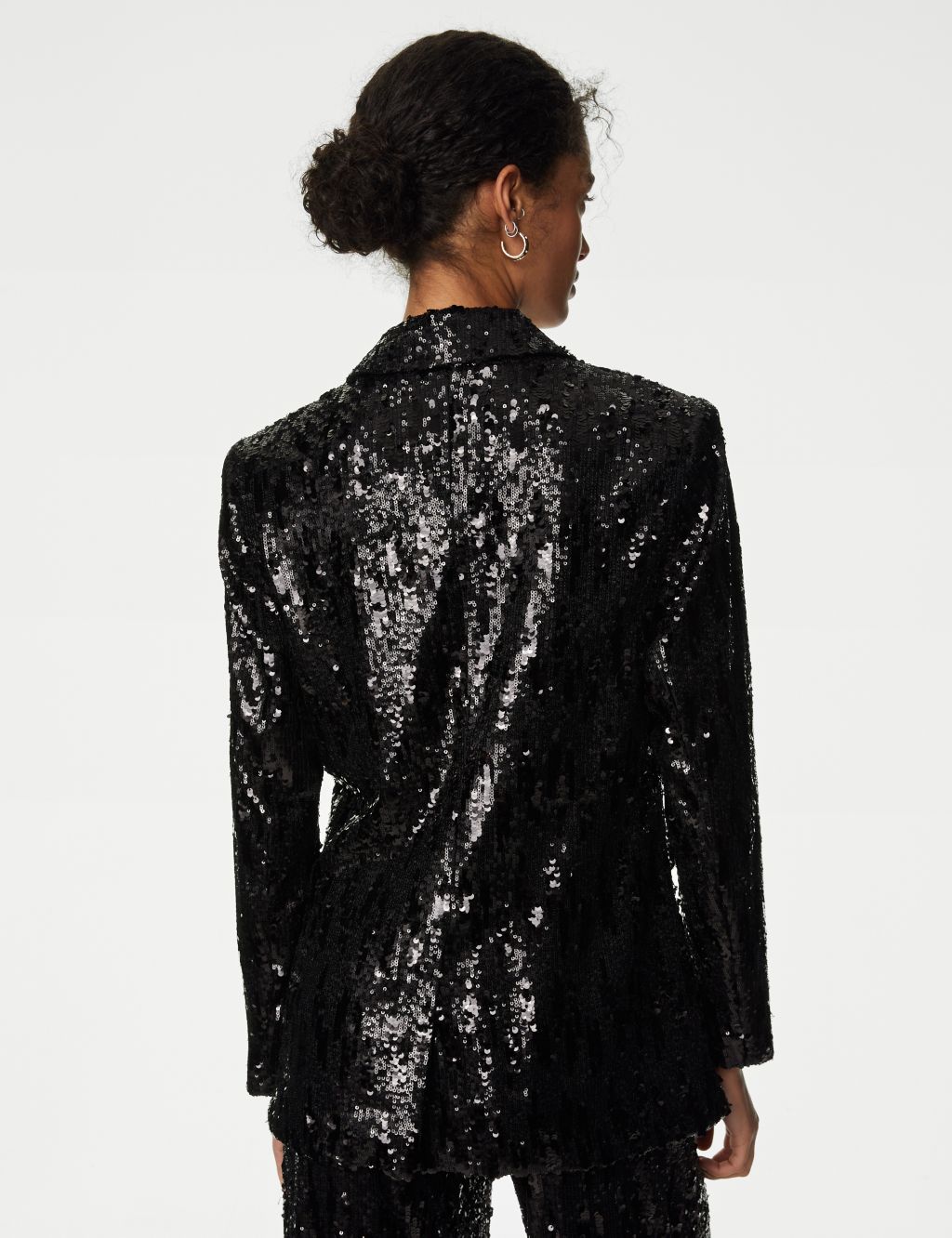 Tailored Sequin Single Breasted Blazer image 6