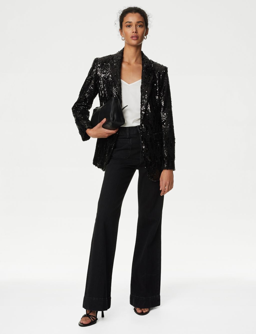 Tailored Sequin Single Breasted Blazer image 7