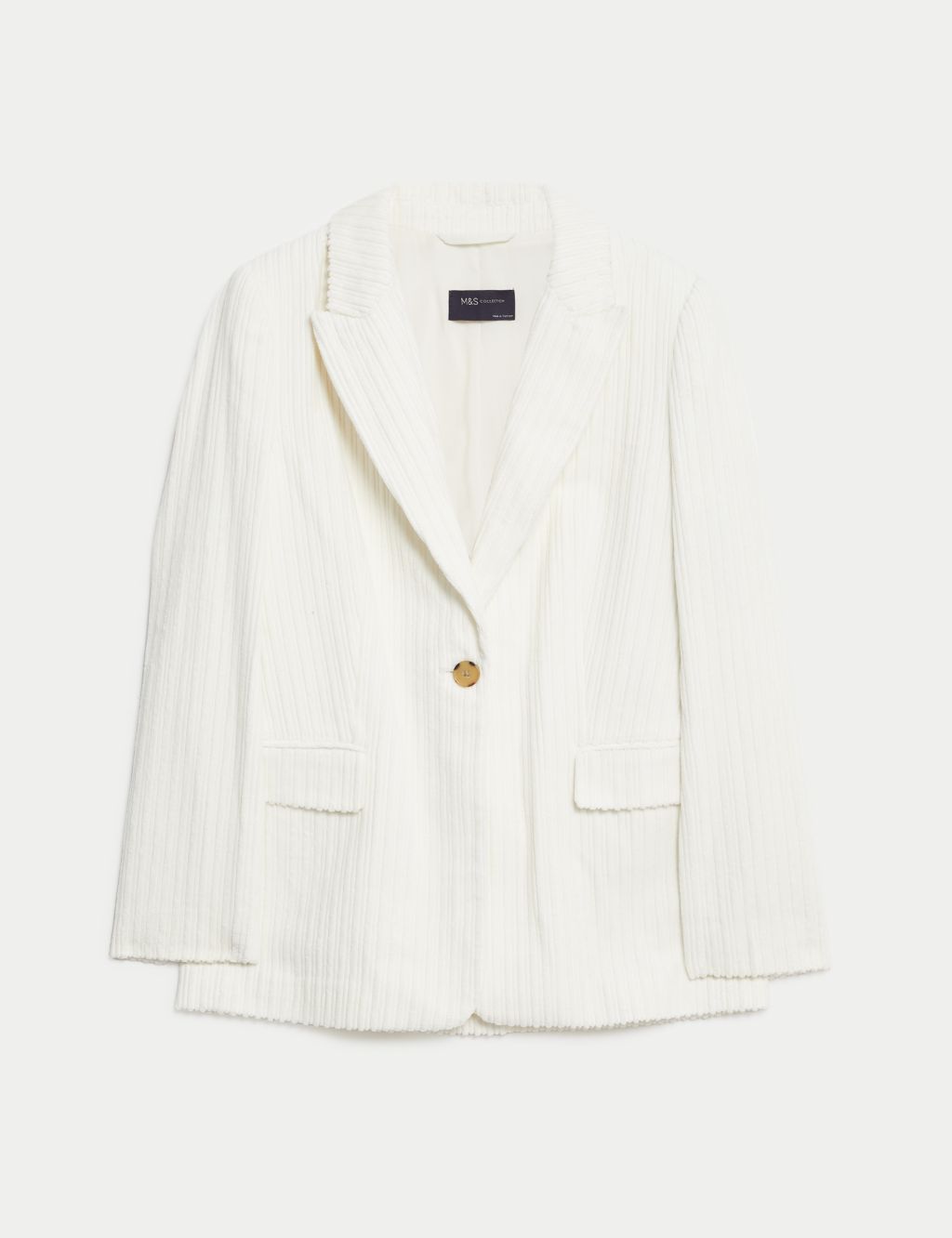 Cord Relaxed Textured Single Breasted Blazer image 2