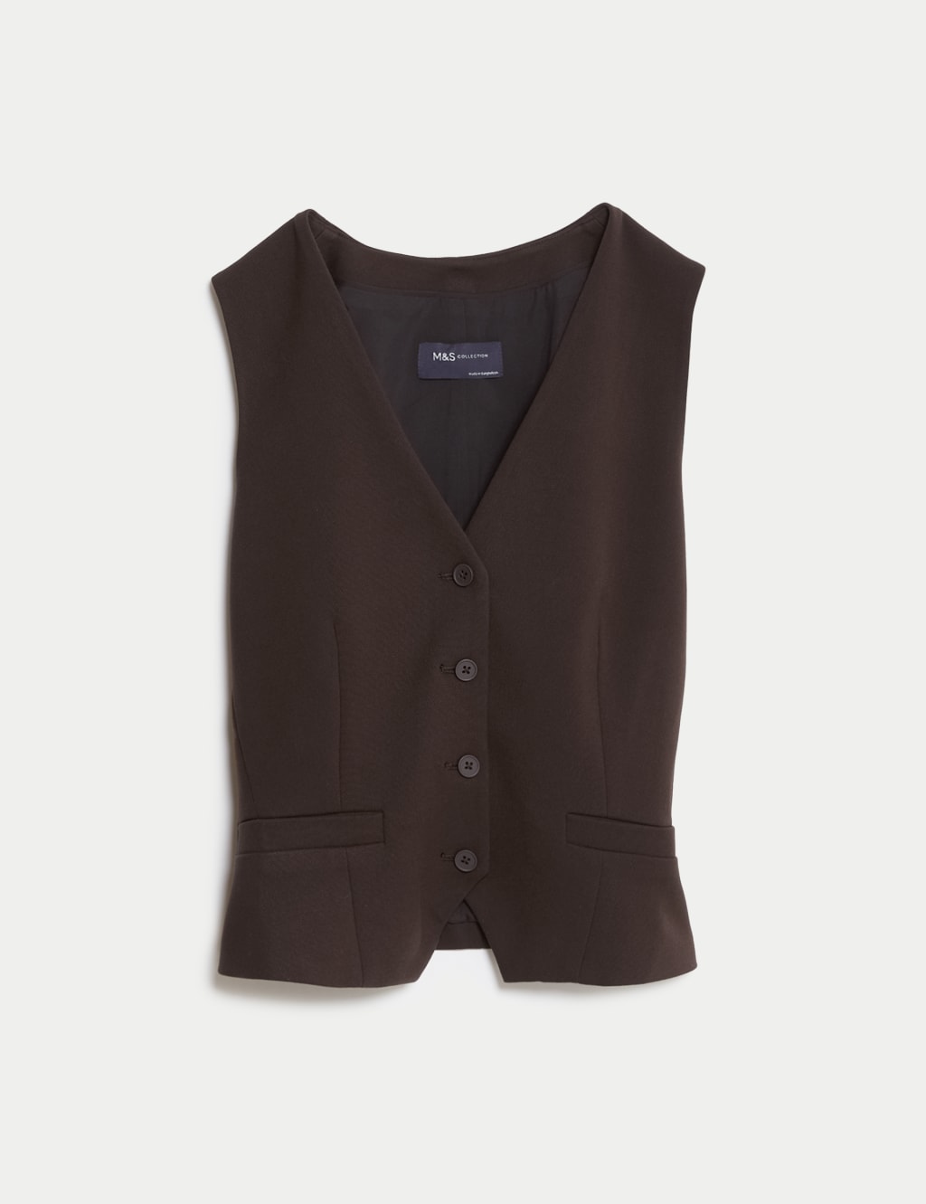 Crepe Tailored Single Breasted Waistcoat image 2