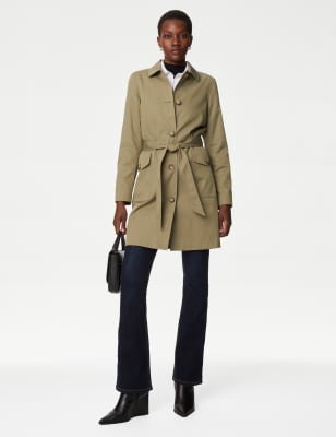 Marks and spencer on sale black trench coat