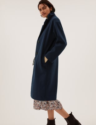 

M&S Collection Abrigo estilo cárdigan de corte largo de botonadura simpleWomens - Navy, Navy