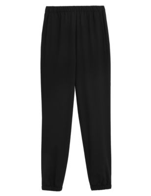 M&S Womens Slim Fit Tapered Ankle Grazer Trousers