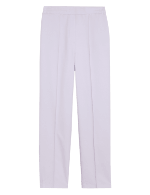 

Womens M&S Collection Melierte Hose mit geradem Bein - Pale Lilac, Pale Lilac