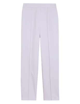 

Womens M&S Collection Marl Straight Leg Trousers - Pale Lilac, Pale Lilac