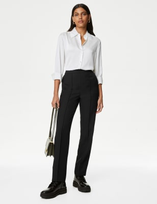 Marl Straight Leg Trousers