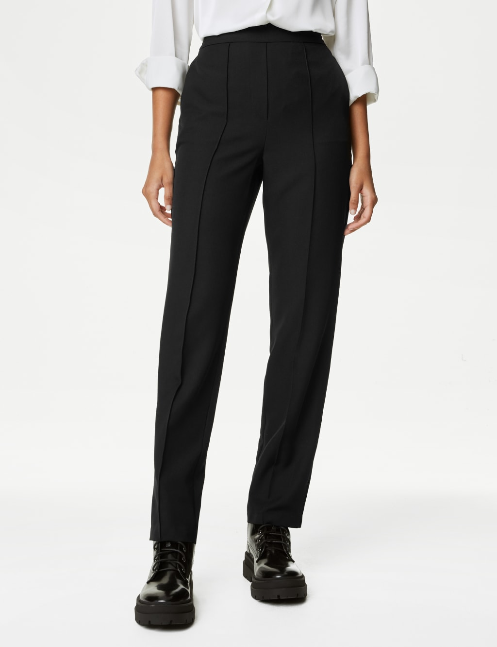 Marl Straight Leg Trousers image 2