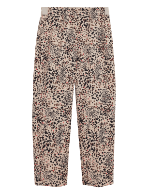 

M&S Collection Pantalón slim de algodón y estampado animalWomens - Neutral, Neutral