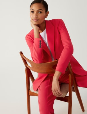 

Womens M&S Collection Tailored Single Breasted Blazer - Bright Red, Bright Red